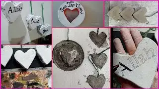 Amazing Cement Craft Writing Allah name on Heart | Cement  Diy & HACK