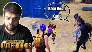 I Teamed Up With An Enemy Squad In PUBG Mobile Solo Squad !!!