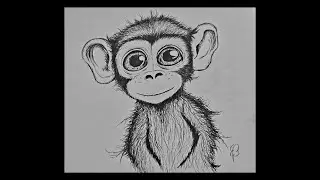 how to Draw a Cute Monkey Step by Step Easy In 1HOUR!