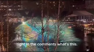 The light show in Canary wharf London #lightshow 