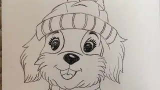 Drawing Tutorial Cute Doggy #art #animals #dog 