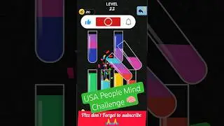 Water Puzzle Short Game Level-22 #us#gaming#fufacts #waterchallange #puzzlegame #puzzle #usashorts