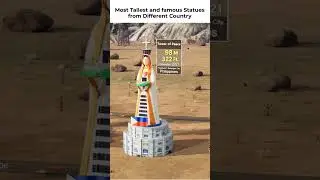 most tallest and famous statues from different country#youtubeshorts #comparison #shortclip #viral
