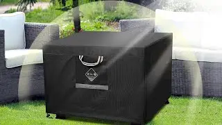 QH.HOME Fire Pit Cover Square Heavy Duty Fabric 100% Waterproof, Fits Outdoor
