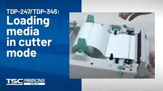 TSC TDP-247/TDP-345: Loading the media in cutter mode