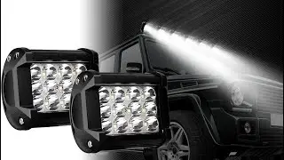 OTOROYS 12 LED Fog Light/Work Light Bar Spot Beam  Driving Lamp Cree Universal Fitting 36W Set of 2
