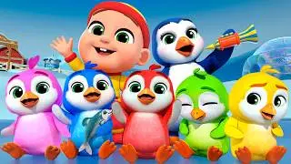 Five Little Penguins (Learn Colors) | Lalafun Nursery Rhymes