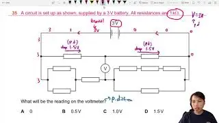 10.3c Ex1 MJ13 P11 Q35 Voltmeter Bridge Reading | AS DC Circuits | CAIE A Level Physics