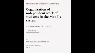 Organization of independent work of students in the Moodle system | RTCL.TV