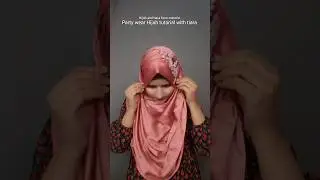 Party wear hijab tutorial with tiara