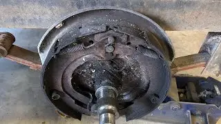 Wheel bearing and brake replacement on 7,000 pound Dexter trailer axles 