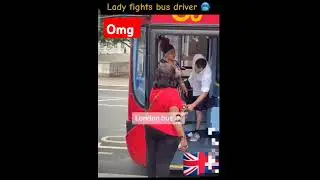Lady fight with the bus driver!
