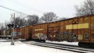 CSX Trains on the Selkirk Subdivision 1/15/11 in Voorheesville NY