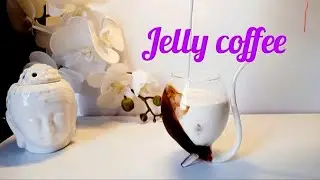 Coffee jelly Milk #coffeesali #Coffee #asmr #drink #milk 