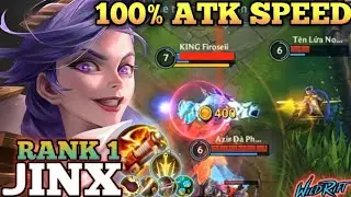 JINX FULL ATTACK SPEED IS SCARY! BEST BUILD & RUNES - TOP 1 GLOBAL JINX BY T&ecirc;n Lửa Nonstop-WILD RIFT