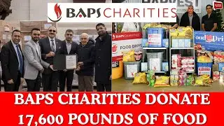 BAPS charities donate 17,600 pounds of food| India Abroad