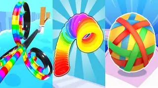 SPIRAL RIDER vs SLINKY HOP vs FLEXY RUNNER - All levels Gameplay Satisfying Triple Mobile Games ios