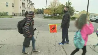 'Walking bus' helps kids get to school amid Spokane driver shortage