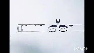 Krishna flute and eyes drawing |pencil sketch|easy drawing|flute 🪈🪈