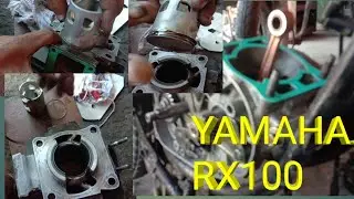 Yamaha#RX#100  (part 2B )ka cylinder Piston kit fitting