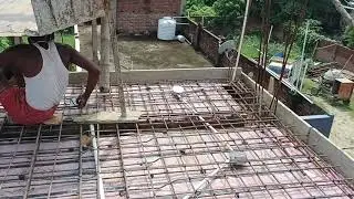 House slab electric pipe wiring | House slab casting 