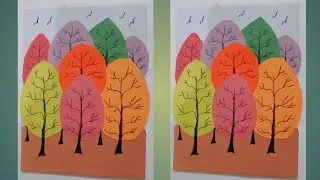 Easy Paper Tree Art For Kids/ Craft For Kids