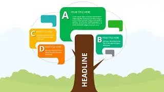 Tree diagram in PowerPoint | Free Download | Tree Infographis