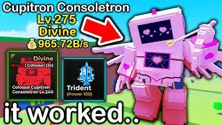 Using GLITCH For MAX COLOSSAL CUPITRON CONSOLETRON in Escape Tsunami For Brainrots