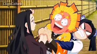 nezuko & zenitsu funny moments😳😂#demonslayer#kimetsu no yaiba#nezuko &iexcl; nezuko !....see inosuke !