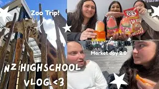 Nz Highschool Vlog!- Zoo Trip, market day, fashion