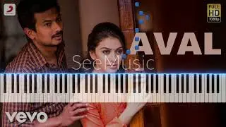 Aval kuzhal | Piano tutorial | Santhosh Narayanan | pradeep kumar #avalkuzhal #pianonotes #bgm