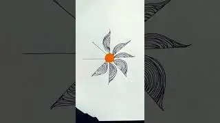 A Bouquet of Lines: A Zentangle-Style Flower Sketch  #shorts