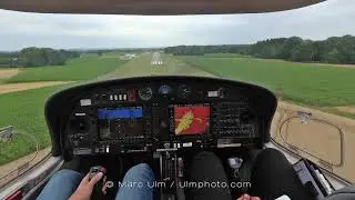 Cockpit + OUTSIDE view Diamond DA40 Approach + Landing
