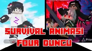 Animasi survival Four dungu #minecraft #prisma3d #animationmeme #edit 