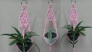 Macrame With Floral Plant hanger | Tutorial | New Design Macrame | Beginner