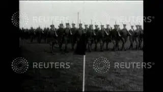 1917 Duke of Connaught inspects troops at Bath