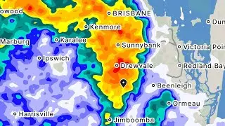 Brisbane Australia Thunder Storm Livestream 6pm 13 November 2024 - Flashing Light warning