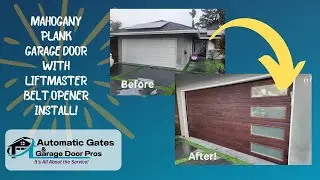 New install Mahogany Plank Garage Door from CHI!