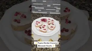 ✨ Peanut Butter Coconut Blossom Hearts #nobakedessert #recipe #plantbased #viralshort #healthyrecipe