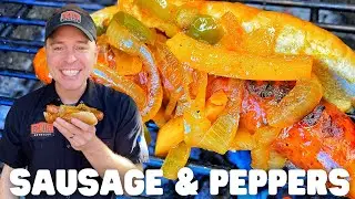 BEST way to make SAUSAGE PEPPERS and ONIONS - Blackstone Griddle  vs PK GRILL