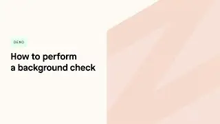How to perform a Zinc background check