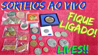 SORTEIO DE MOEDAS E MEDALHAS AO VIVO! FIQUE LIGADO! #Numism&aacute;tica 2018