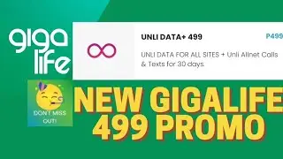 Smart UNLI DATA + 499 gigalife promo | Data with All net calls and text