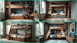 Bunk Bed Design Ideas 2025 | Space-Saving Beds, Built-In Storage, Loft Desks & Modern Safety Feature