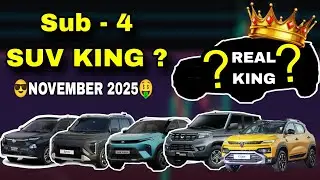 November 2025 में सबसे ज्यादा बिकने वाले Sub-4m SUVs | Tata Nexon No.1 🔥