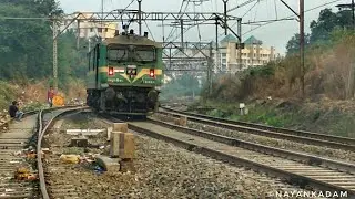 Powerful Locomotive KYN WAG9 in Action... !! At Curve
