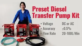 DC12V/24V AC220V Preset Diesel Transfer Pump Kit with OGM Digital Flow Meter