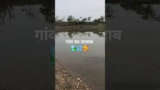 गांव का तालाब 🏞💦🥰 #pond #water #dam #drop #nostalgia #village #nature #trees #greenry #beautiful