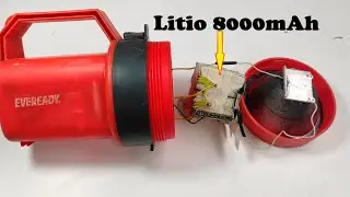 cambiar bateria de linterna a litio, 8000mAh