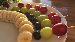 Simple colourful fruit decoration II easy fruit arrangements II Healthy eating